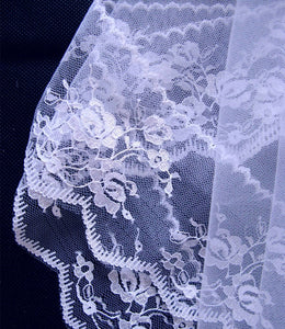 New Women White Bride Hen's Night Prop Wedding Hair Head flower Veil WITH COMB