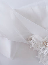 Women Bride Bridal Wedding White Pearl Flower with Clips Trim Hair head Veil
