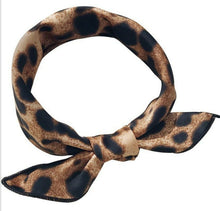 Women Lady Girl Brown Leopard Boho Bandana Hair Headband Wrap Neck short Scarf