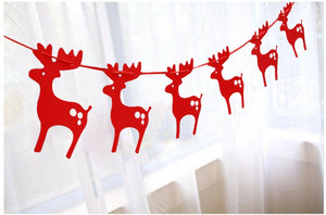 Christmas Cardboard Reindeer Deer Party Xmas Kid Room Hanging Decoration Garland
