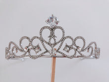 Women Rhinestone Crystal Wedding Bride Party Heart Hair Headband Crown Tiara