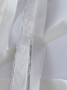 Women Cream White Crystal Rhinestone Prom Wedding Waist Dress Satin Sash Belt