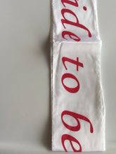 Women Lady Hen's night Party Wedding White Bride to be Bridal Sash AU STOCK
