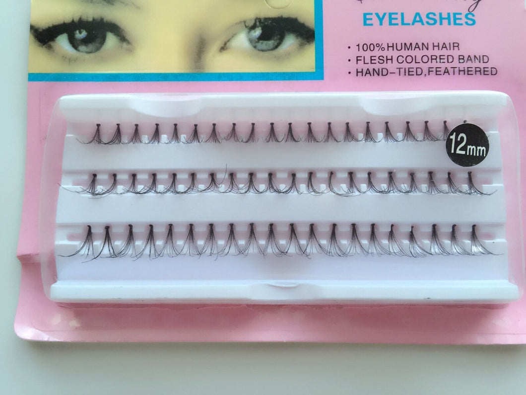 60PC Women Stand 12mm Individual Natural Soft Fake False Eyelashes eye lashes