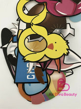 Novelty Happy Easter Bunny eyeglass egg Party Photo booth PROP selfie flag Sign