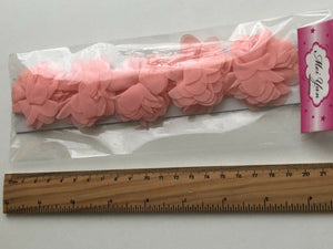 Baby birthday Girl Kid BOHO Pink chiffon Flower Elastic Hair head band Headband