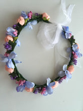 Women Purple flower Girl Fairy wedding Bride Party Hair Headband Crown Garland