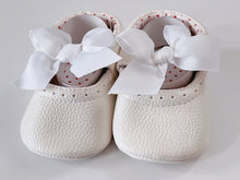 Baby Shower Girls Children Kids Christening White Bow Crib Dress Shoes Photo