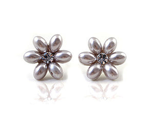 New Women Retro Imitation Pearl party sweet Flower Studs Earrings Ear Gift her