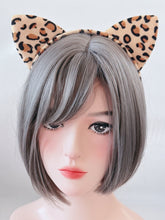 NEW Women Girl Beige leopard animal Cat Dots Ears Party Hair Headband band Hoop