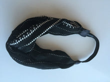 Women Lady Girl Boho Bohemian Black Cross Bandana Hair band Headband Wrap Scarf