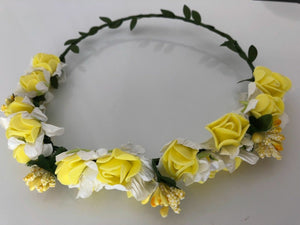 Women Flower Girl Boho Party Polyfoam Leaf Crown hair headband Garland Wreath