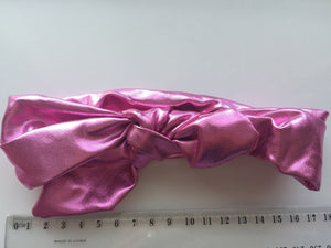 Girls Baby 80' Retro Rock Syn leather Bow Party Headband Hair band Wrap PROP