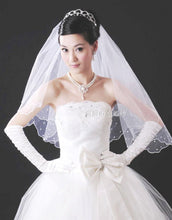 Women Bride Bridal Wedding White Party Pearl Hair Head Veil Wrap Prop NO Comb