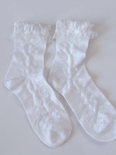 AU Women Girl Pure White Heart Dress Anklet Ruffle Frilly Short Lace Trim Socks