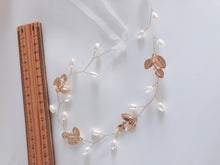 Women Flower Girl Pearl Leaf slim simple wire Hair Head band Hairpiece Tiara