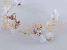 Women White flower Dragonfly babys breath Party Hair Tiara Headband Fascinator