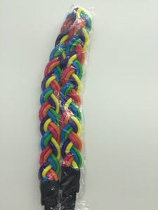 Women Girl Rainbow Colorful Elastic Braided Bohemian Hair head band Headband