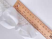 Girl Baby Shower grosgrain Bow Pure White Birthday Party Hair head Headband