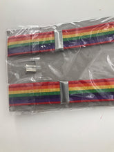 Men Lady Adult Girl Costume Party Rainbow Colorful Stripe Brace Suspender belt