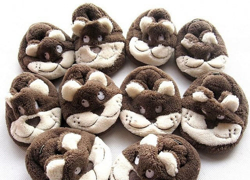 Baby Boys Kids Girls Cute LAHALLE Fleece Bear Brown Warm Soft first Shoes 0-4mth