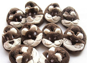 Baby Boys Kids Girls Cute LAHALLE Fleece Bear Brown Warm Soft first Shoes 0-4mth
