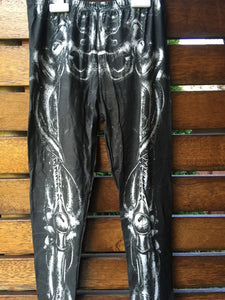 Women Halloween Party Skull Skeleton Bones Costume Gothic Skinny Leggings Pants
