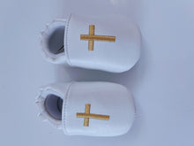 Baby Boy Girl White Christening Cross Wedding Formal Party Synth Leather Shoes