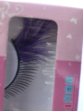 Long Purple Costume Feather Exaggerated Party Fake False Eyelashes Eye lashes