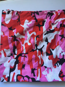 Women Girls Hip hop Cotton dance camo army Pink Bandana Hair Headband Wrap Scarf