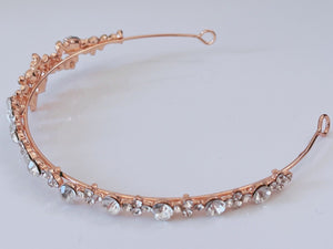 Women Gold Crystal Rhinestone Party Dress Hair Band Headband Hoop Tiara Crown