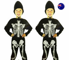 Kid Child Boy Girl Scary Halloween Skull Skeleton Party Costume Bodysuit  Set