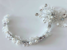 Women White Wedding Crochet Pearl Bride Party Hair Headband Lace Band Fascinator