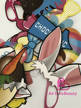 Novelty Happy Easter Bunny eyeglass egg Party Photo booth PROP selfie flag Sign