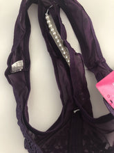 Purple Women Sexy Foreplay Open Crotch Pearl G-string Panties Thong Lingerie