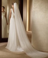 3M Women Ivory Creamy White Bride Bridal long Wedding head hair Veil with comb