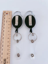 2 Retractable Badge Holder Reel Swipe Card Security ID Pull Key RING Clip Tag