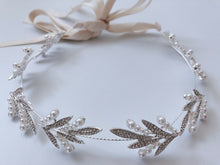 Women Silver Crystal Leaf Pearl Prom Wedding Bride Hair Head Band Headband Tiara