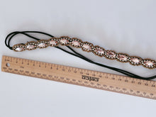 Women BOHO Pink Crystal Beads Rhinestone Beach Braided Hair Headband Head band