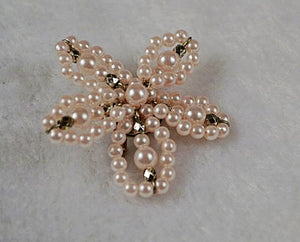 Women Gorgeous Handmade Pearl Flower Brooch Brooche Hat Dress Pin Gift