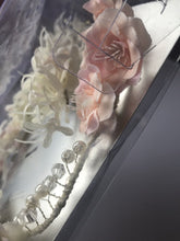 Women Wedding Bride Pink beige Pearl hair head headband + comb clip garland Prop