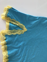 Women Girl Blue Cotton Strap Lace Chemise Nighties Sleepwear Night Sleep Dress