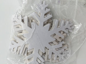 3M Christmas White Snow flakes Party Window Door Hanging Decorations Garlands