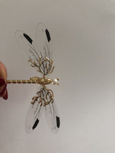 Women Girl Gold Color Dragonfly hair head Side Clip Brooch hairpiece accessory