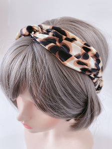 Women Satin Leopard Yoga Party Cross Elastic Hair head band Headband Bandana