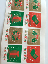 4 pages CHRISTMAS Merry XMAS Gift Packaging Wrapping Decor adhesive Stickers