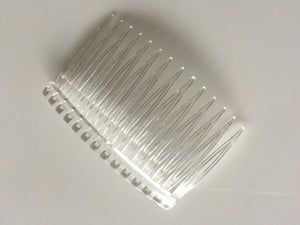 1X Women Lady Bride Bridal Veil hair head plastic DIY accessory clear Comb