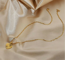 Women 18K Gold Plated 315L Stainless Steel Heart Shape Necklace