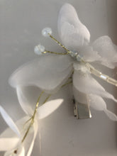 4x Lady Wedding flower Girl Fairy White Butterfly Hair Clips headpiece Jewelery