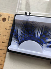 Blue Dot Black Costume Feather Exaggerated Party Fake False Eyelashes Eye lashes